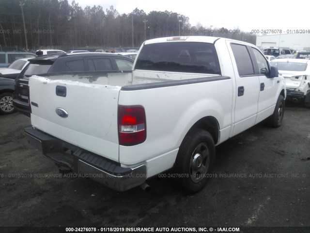 1FTPW12526FA03208 - 2006 FORD F150 SUPERCREW WHITE photo 4