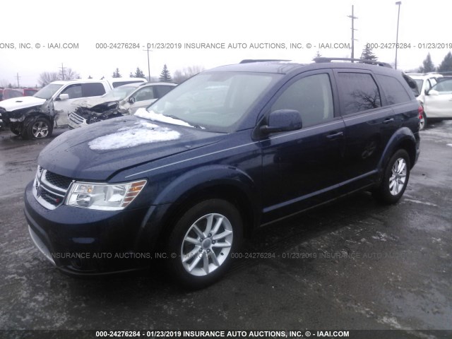 3C4PDDBG0HT512442 - 2017 DODGE JOURNEY SXT BLUE photo 2