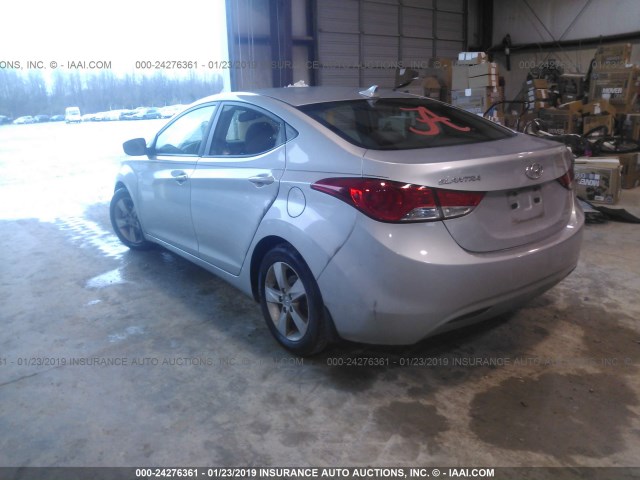 5NPDH4AE2DH295140 - 2013 HYUNDAI ELANTRA GLS/LIMITED SILVER photo 3