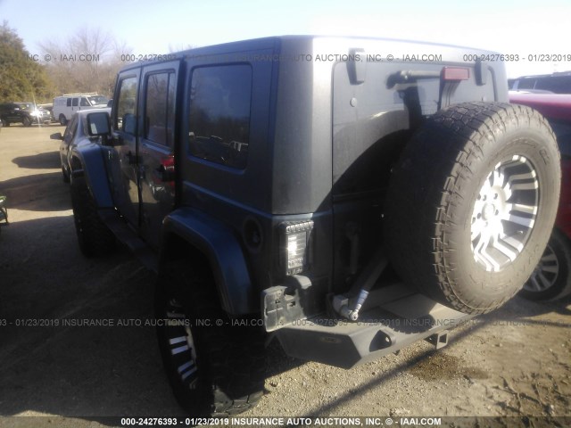 1J4GB59127L111296 - 2007 JEEP WRANGLER SAHARA BLACK photo 3