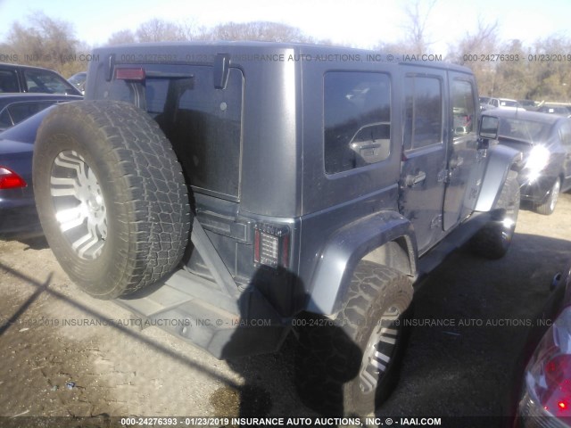 1J4GB59127L111296 - 2007 JEEP WRANGLER SAHARA BLACK photo 4