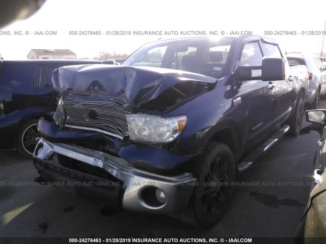 5TFEY5F13DX142433 - 2013 TOYOTA TUNDRA CREWMAX SR5 Dark Blue photo 2