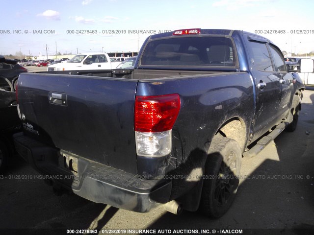 5TFEY5F13DX142433 - 2013 TOYOTA TUNDRA CREWMAX SR5 Dark Blue photo 4