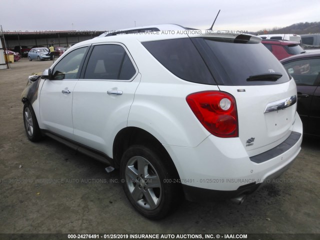 2GNFLHE30E6214916 - 2014 CHEVROLET EQUINOX LTZ WHITE photo 3