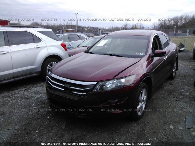 5J6TF1H32AL000480 - 2010 HONDA ACCORD CROSSTOUR EX RED photo 2