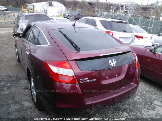 5J6TF1H32AL000480 - 2010 HONDA ACCORD CROSSTOUR EX RED photo 3