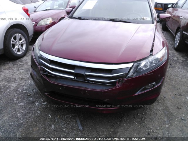 5J6TF1H32AL000480 - 2010 HONDA ACCORD CROSSTOUR EX RED photo 6