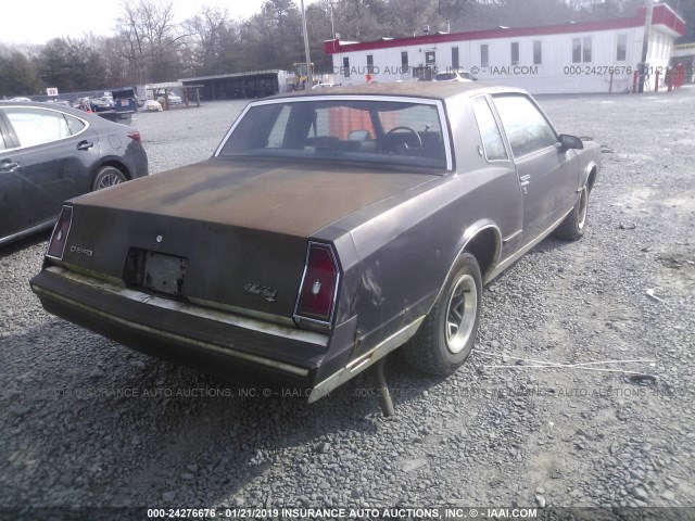 1G1GZ37H7GR177810 - 1986 CHEVROLET MONTE CARLO  RED photo 4