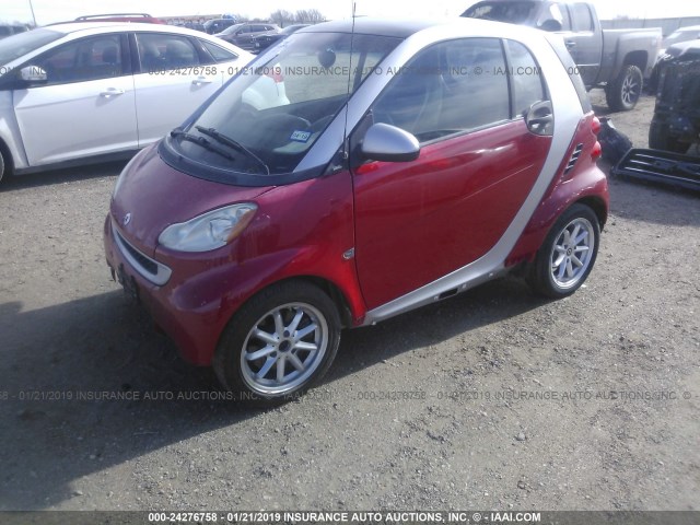 WMEEJ31X09K288878 - 2009 SMART FORTWO PURE/PASSION RED photo 2