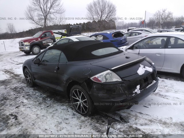 4A3AL35T29E011336 - 2009 MITSUBISHI ECLIPSE SPYDER GT BLACK photo 3