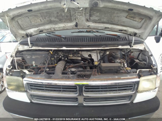 2B5WB35Z1VK568110 - 1997 DODGE RAM WAGON B3500 WHITE photo 10