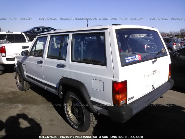 1J4FJ28S9SL625579 - 1995 JEEP CHEROKEE SE WHITE photo 3