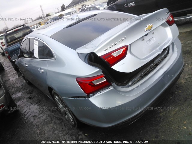 1G1ZE5SX0JF139035 - 2018 CHEVROLET MALIBU PREMIER Light Blue photo 3