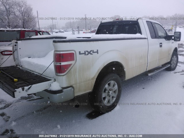 1FTFX1ET2EKF93807 - 2014 FORD F150 SUPER CAB WHITE photo 4