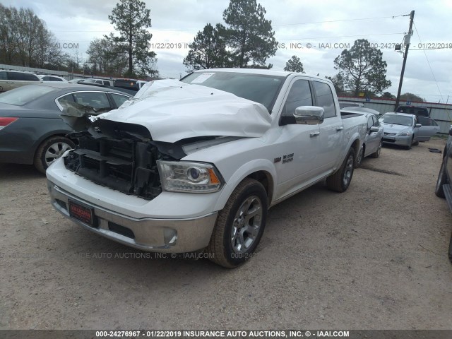 1C6RR6NT8ES229385 - 2014 RAM 1500 LARAMIE WHITE photo 2