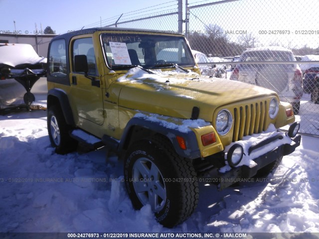 1J4FA29P81P328370 - 2001 JEEP WRANGLER / TJ SE YELLOW photo 1