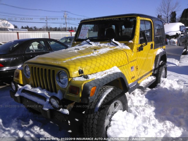 1J4FA29P81P328370 - 2001 JEEP WRANGLER / TJ SE YELLOW photo 2