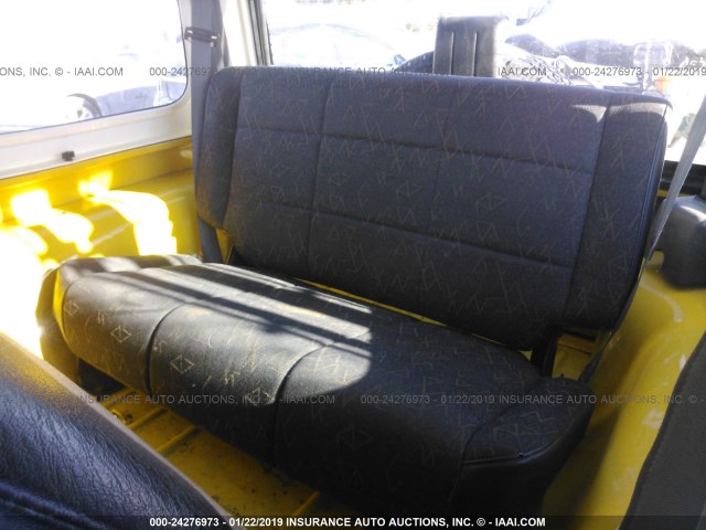 1J4FA29P81P328370 - 2001 JEEP WRANGLER / TJ SE YELLOW photo 8