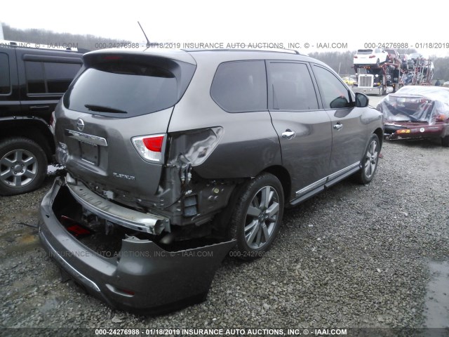 5N1AR2MN5DC668842 - 2013 NISSAN PATHFINDER S/SV/SL/PLATINUM TAN photo 4