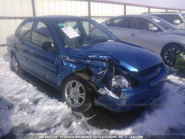 KNADC125X56389058 - 2005 KIA RIO BLUE photo 1