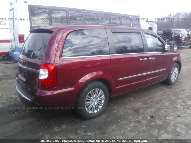 2C4RC1CGXFR506432 - 2015 CHRYSLER TOWN & COUNTRY TOURING L RED photo 4
