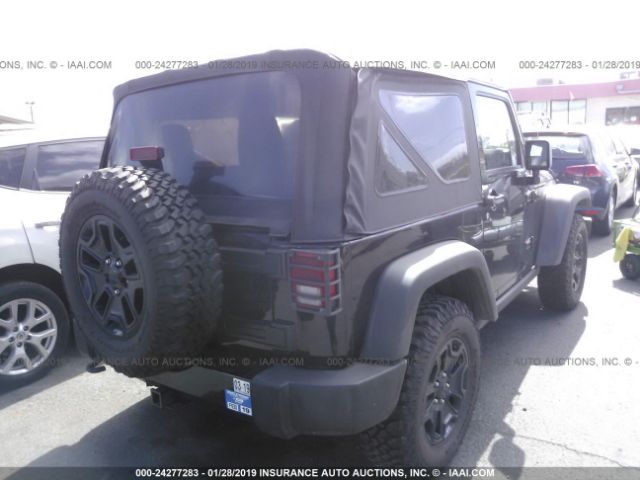 1C4AJWAG6FL733967 - 2015 JEEP WRANGLER SPORT Black photo 4