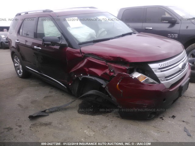 1FM5K7D80EGA89233 - 2014 FORD EXPLORER XLT RED photo 1