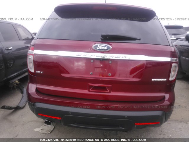 1FM5K7D80EGA89233 - 2014 FORD EXPLORER XLT RED photo 6