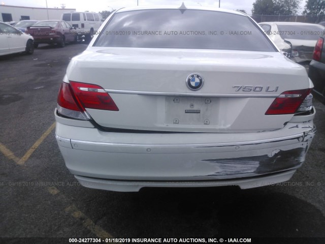 WBAHN83546DT60932 - 2006 BMW 750 LI WHITE photo 6