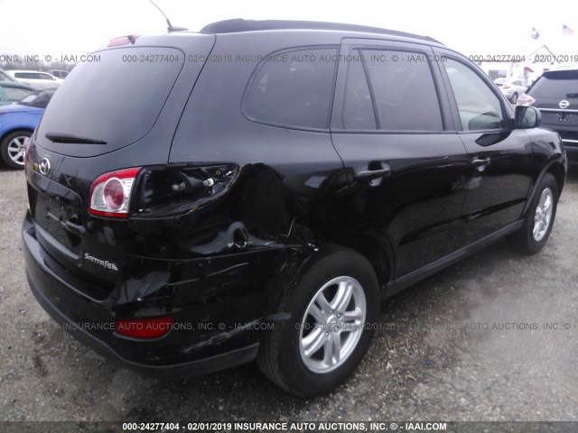 5XYZG3AB1BG009520 - 2011 HYUNDAI SANTA FE GLS BLACK photo 4