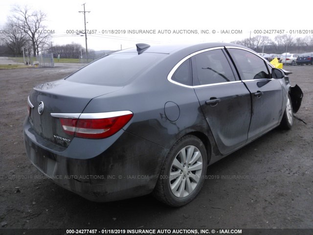 1G4PP5SK6F4212713 - 2015 BUICK VERANO GRAY photo 4