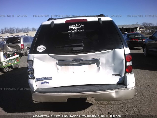 1FMEU74E66UA37544 - 2006 FORD EXPLORER EDDIE BAUER WHITE photo 6