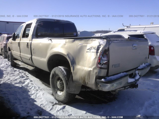 3FTSW31F71MA29005 - 2001 FORD F350 SRW SUPER DUTY GOLD photo 3