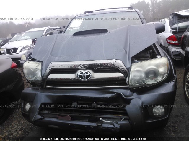 JTEBT14R18K005864 - 2008 TOYOTA 4RUNNER SR5/SPORT GRAY photo 6