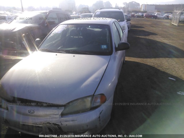 KMHJF24M5VU380718 - 1997 HYUNDAI ELANTRA BEIGE photo 2