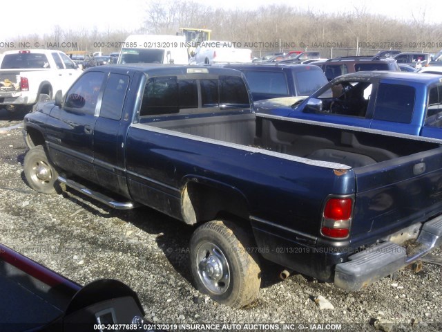 1B7KF23W21J524099 - 2001 DODGE RAM 2500 BLUE photo 3