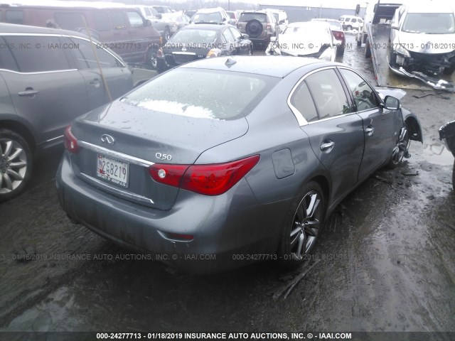 JN1BV7APXFM353686 - 2015 INFINITI Q50 PREMIUM/SPORT GRAY photo 4