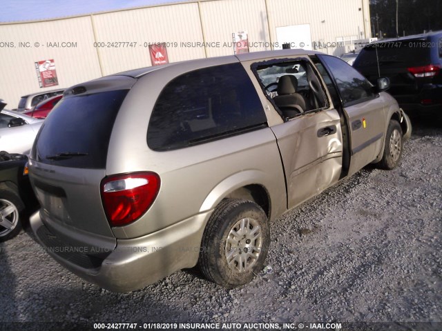 1D4GP24R36B516402 - 2006 DODGE GRAND CARAVAN SE GOLD photo 4