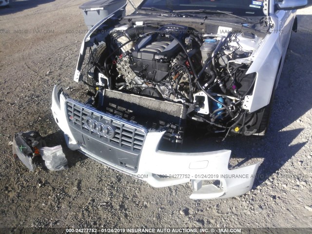 WAUVVAFR6CA006352 - 2012 AUDI S5 PRESTIGE WHITE photo 6