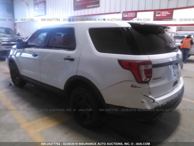 1FM5K8AR4GGA78595 - 2016 FORD EXPLORER POLICE INTERCEPTOR WHITE photo 3