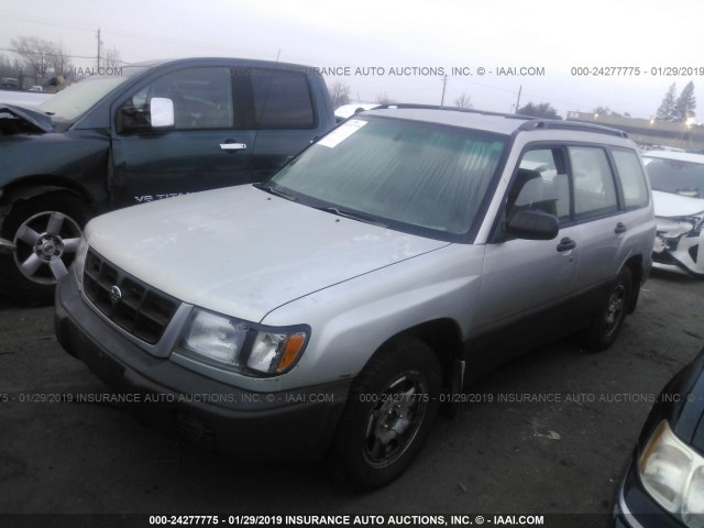 JF1SF6357XG747443 - 1999 SUBARU FORESTER L SILVER photo 2