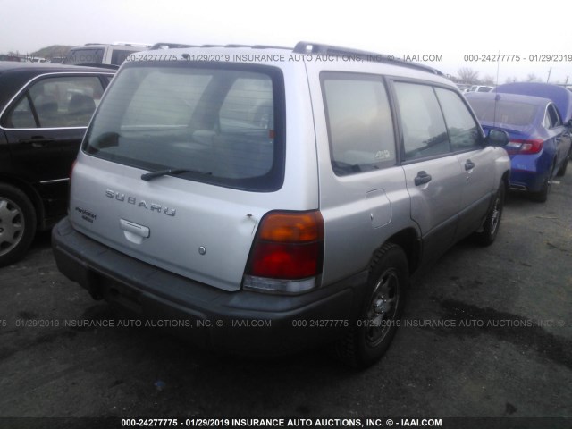 JF1SF6357XG747443 - 1999 SUBARU FORESTER L SILVER photo 4