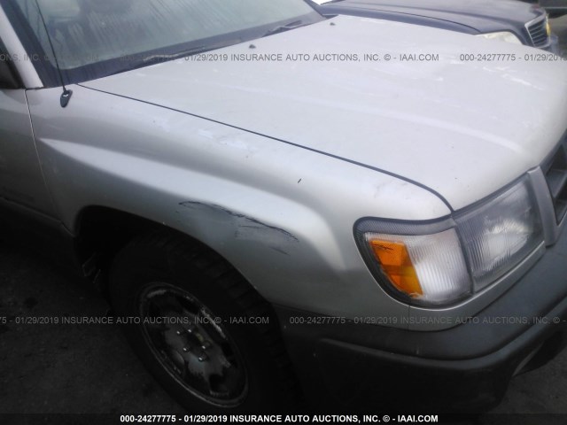 JF1SF6357XG747443 - 1999 SUBARU FORESTER L SILVER photo 6