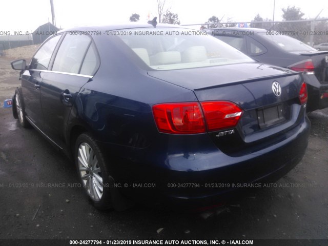 3VW3L7AJ5DM372437 - 2013 VOLKSWAGEN JETTA TDI Navy photo 3