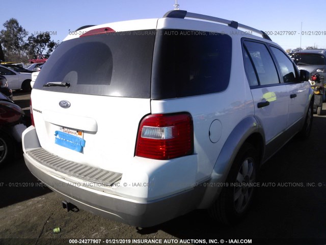 1FMZK01135GA16454 - 2005 FORD FREESTYLE SE WHITE photo 4