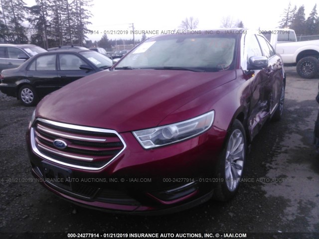 1FAHP2F88GG104671 - 2016 FORD TAURUS LIMITED RED photo 2