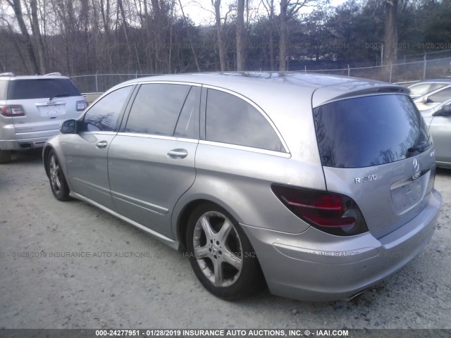 4JGCB65E66A001117 - 2006 MERCEDES-BENZ R 350 GRAY photo 3