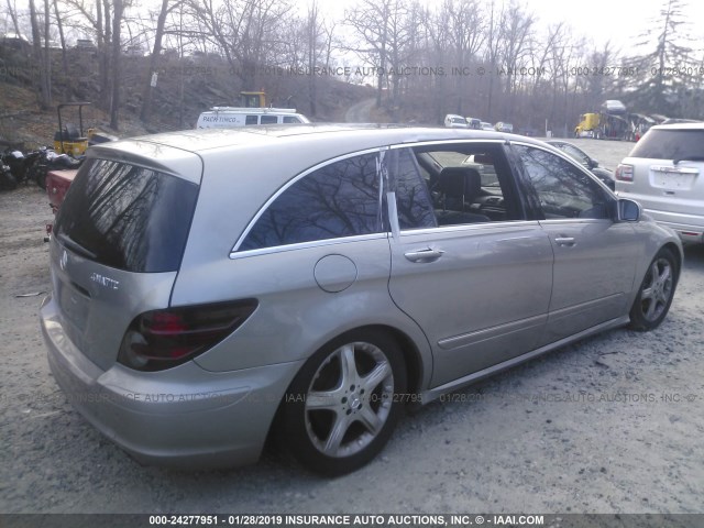 4JGCB65E66A001117 - 2006 MERCEDES-BENZ R 350 GRAY photo 4