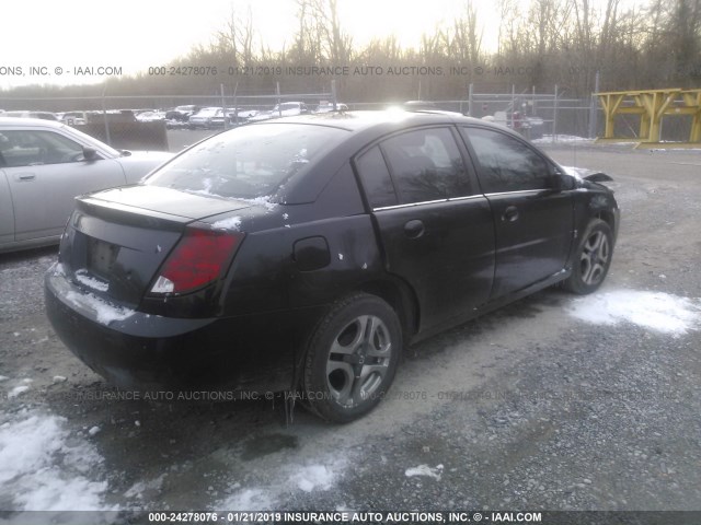 1G8AL52F54Z197043 - 2004 SATURN ION LEVEL 3 BLACK photo 4