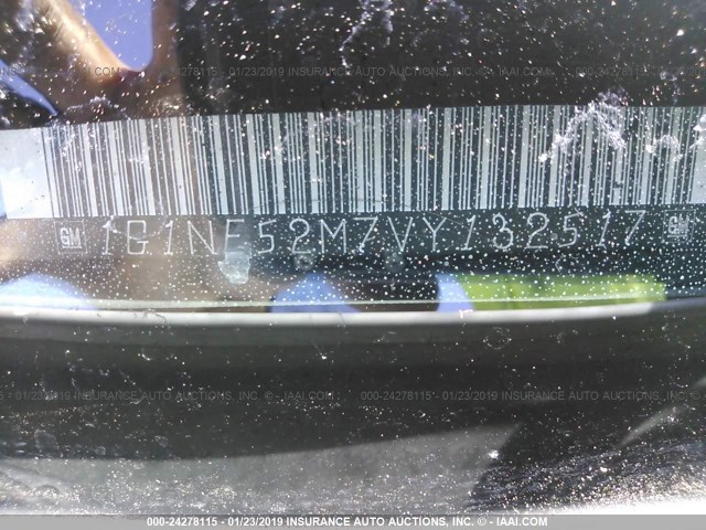 1G1NE52M7VY132517 - 1997 CHEVROLET MALIBU LS WHITE photo 9